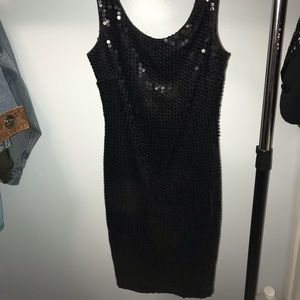 Vintage sequined dress with suit jacket
